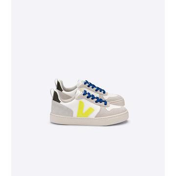 Veja V-10 BONTON Kids' Sneakers White/Blue | NZ 839YXF